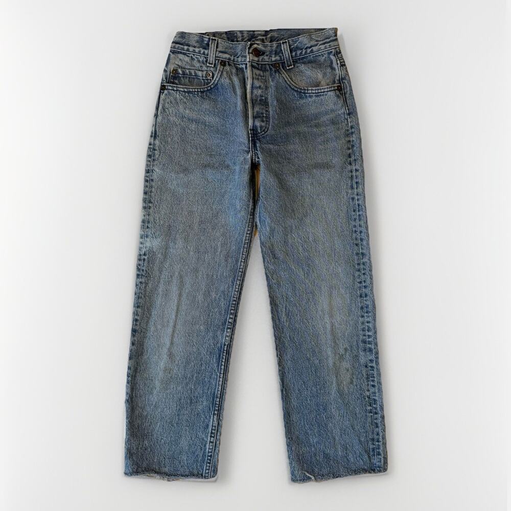 Vintage Levis 701 Jeans 24 Blue Straight Leg 80s Denim For Women Non Selvedge